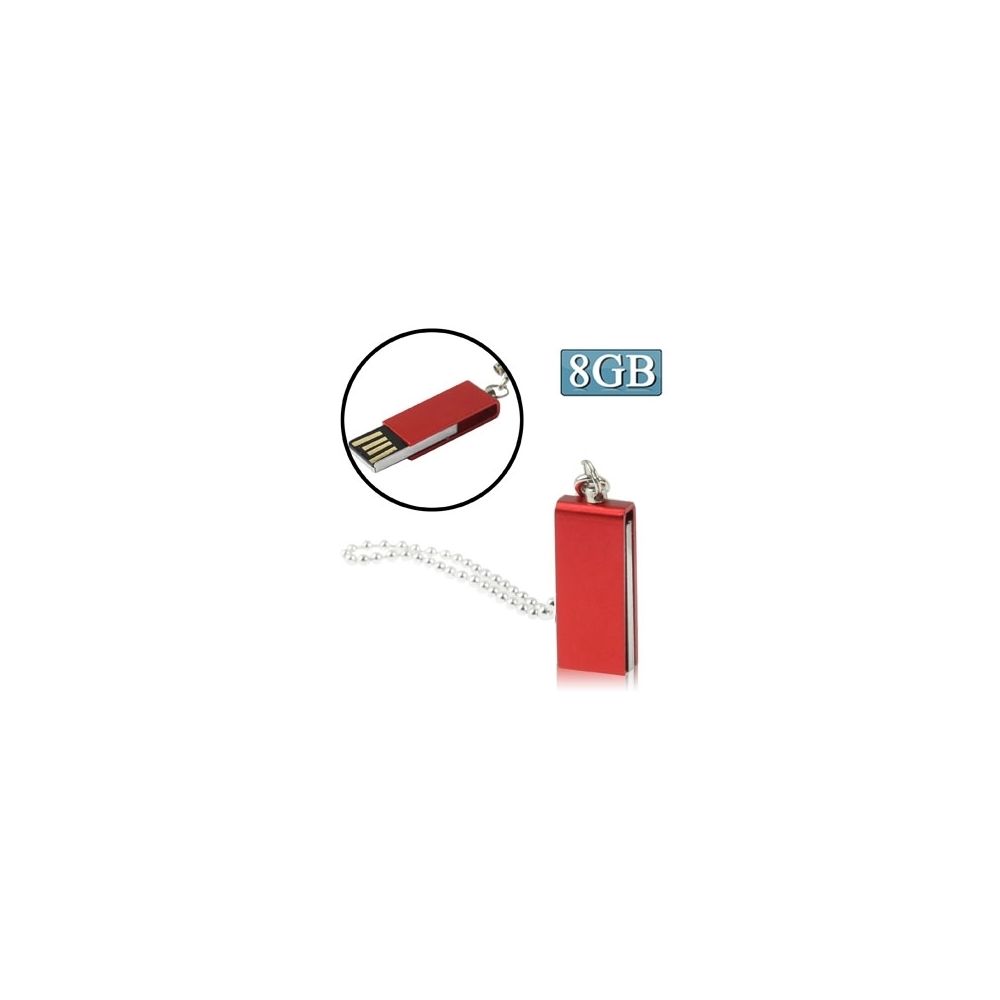 Wewoo - Clé USB rouge Mini disque flash USB rotatif 8 Go, - Clés USB