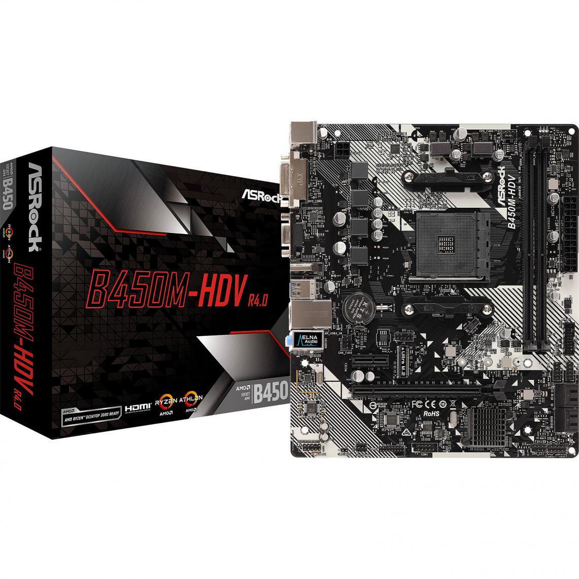 Asrock - B450M-HDV R4.0 - Carte mère AMD