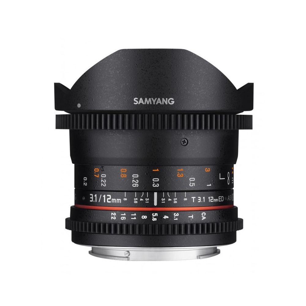 Samyang - 12mm T3.1 ED AS NCS Fisheye (VDSLR II) - monture Canon - Objectif Photo