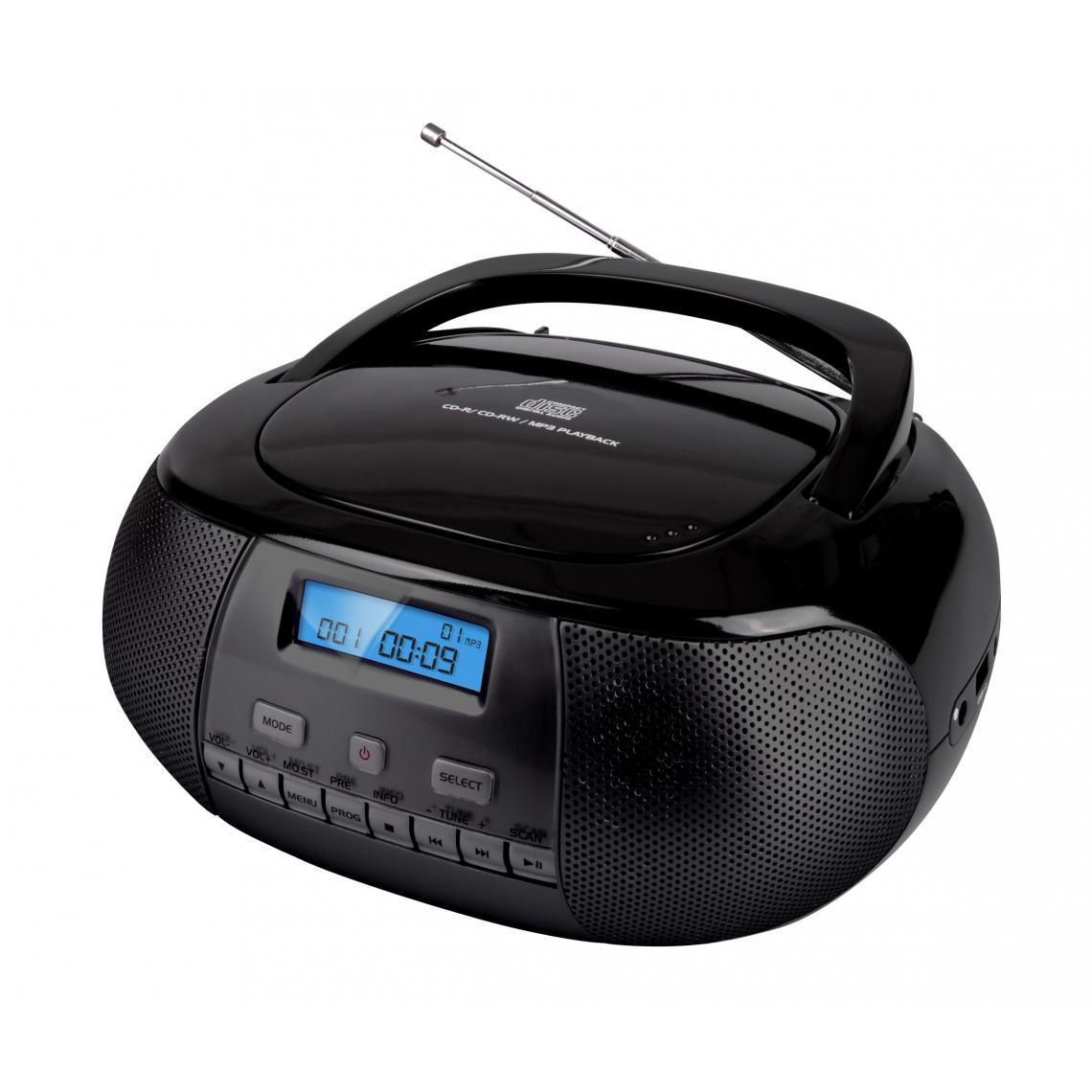 Nikkei - NPRD58BK - Radio / lecteur CD DAB + portable - Radio