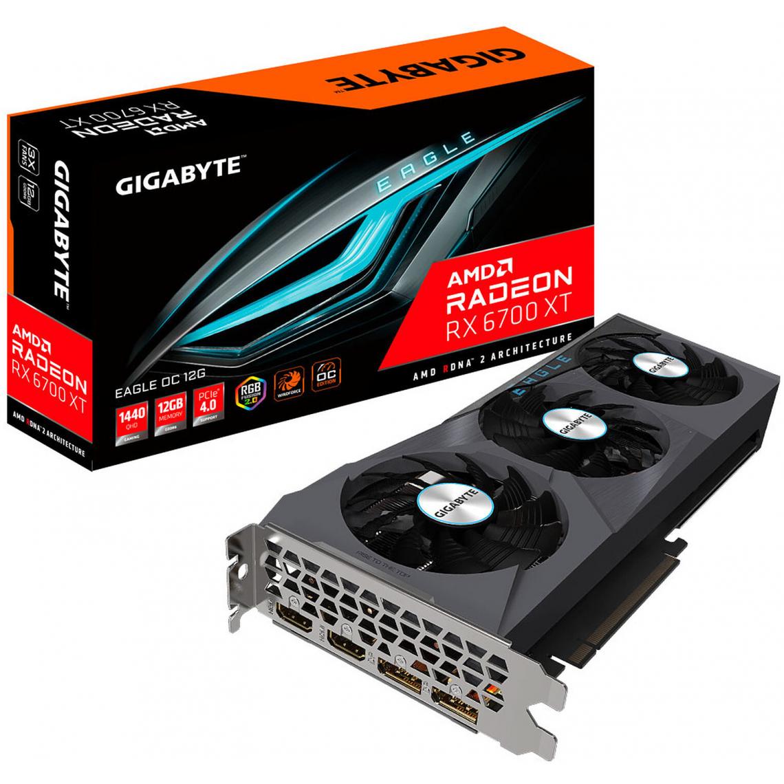 Gigabyte - Radeon™ RX 6700 XT EAGLE OC 12G - Carte Graphique NVIDIA