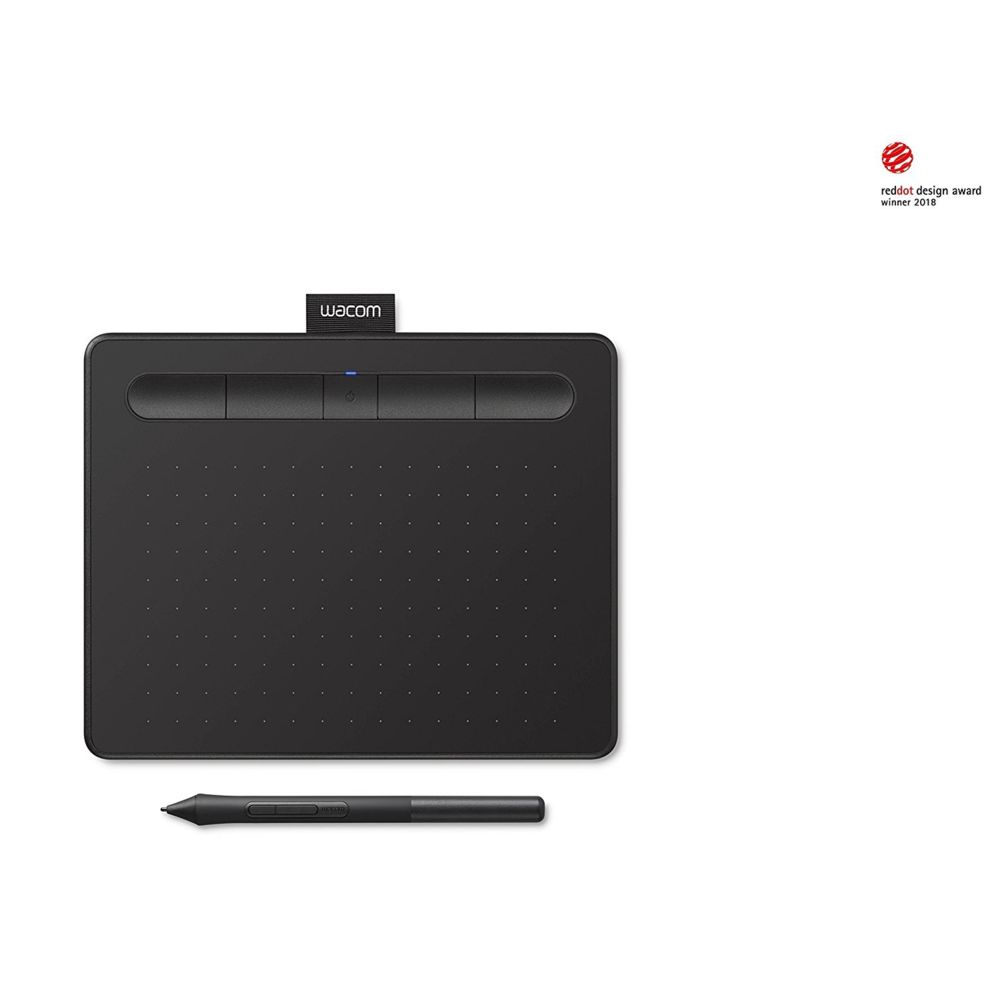 Wacom - Tablette Wacom Intuos Noir avec Stylet Small Bluetooth - Tablette Graphique