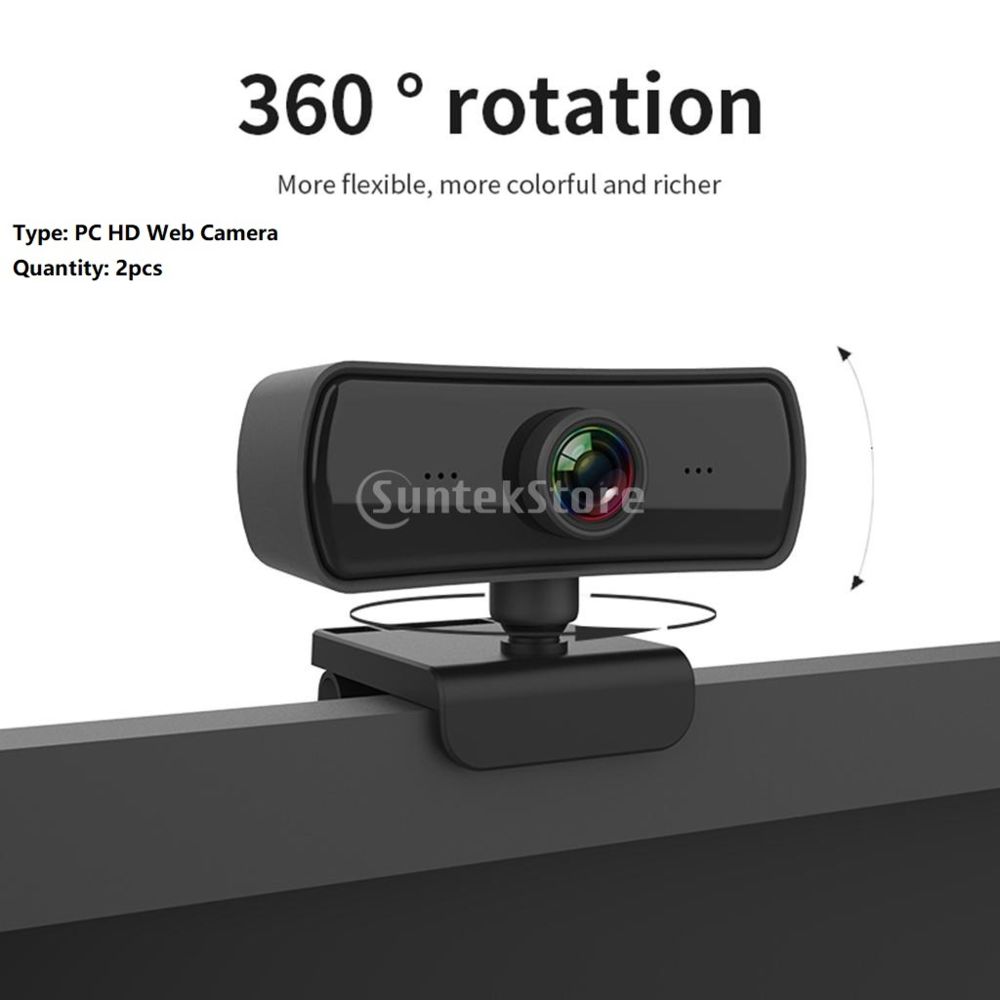marque generique - Ensemble De 2 Enregistrement Vidéo Numérique 1440P HD Webcam USB 2.0 Web Camera Cam - Webcam