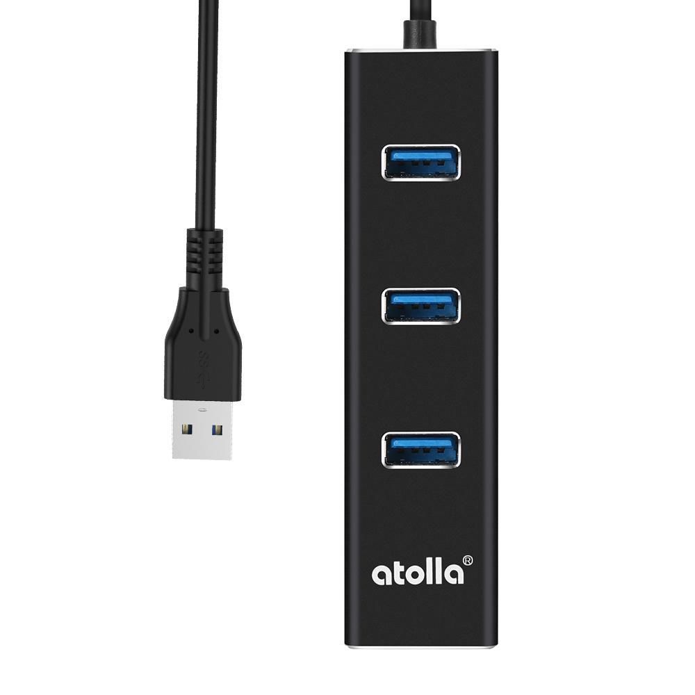 Atolla - Atolla Hub Ethernet Ethernet 3.0 Atolla, diviseur C pour adaptateur aluminium Rj45 USB avec port LAN RJ45, 3 ports de données USB pour Macbook, Mac Pro / mini, iMac(301) - Hub