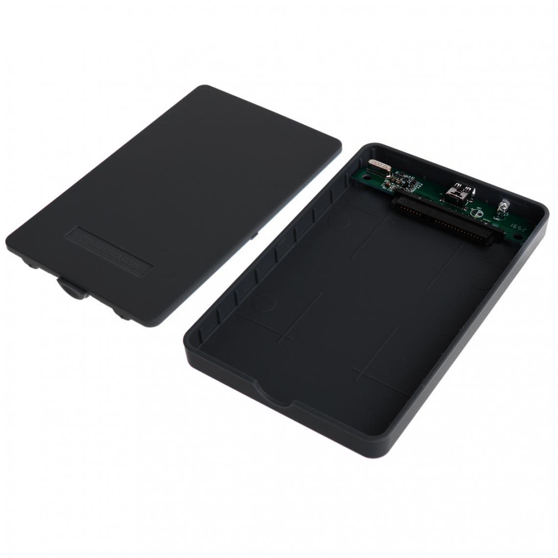 marque generique - ordinateur portable sata disque dur à 2.5 '' usb2.0 externe hdd boîtier boîtier noir - Boitier PC