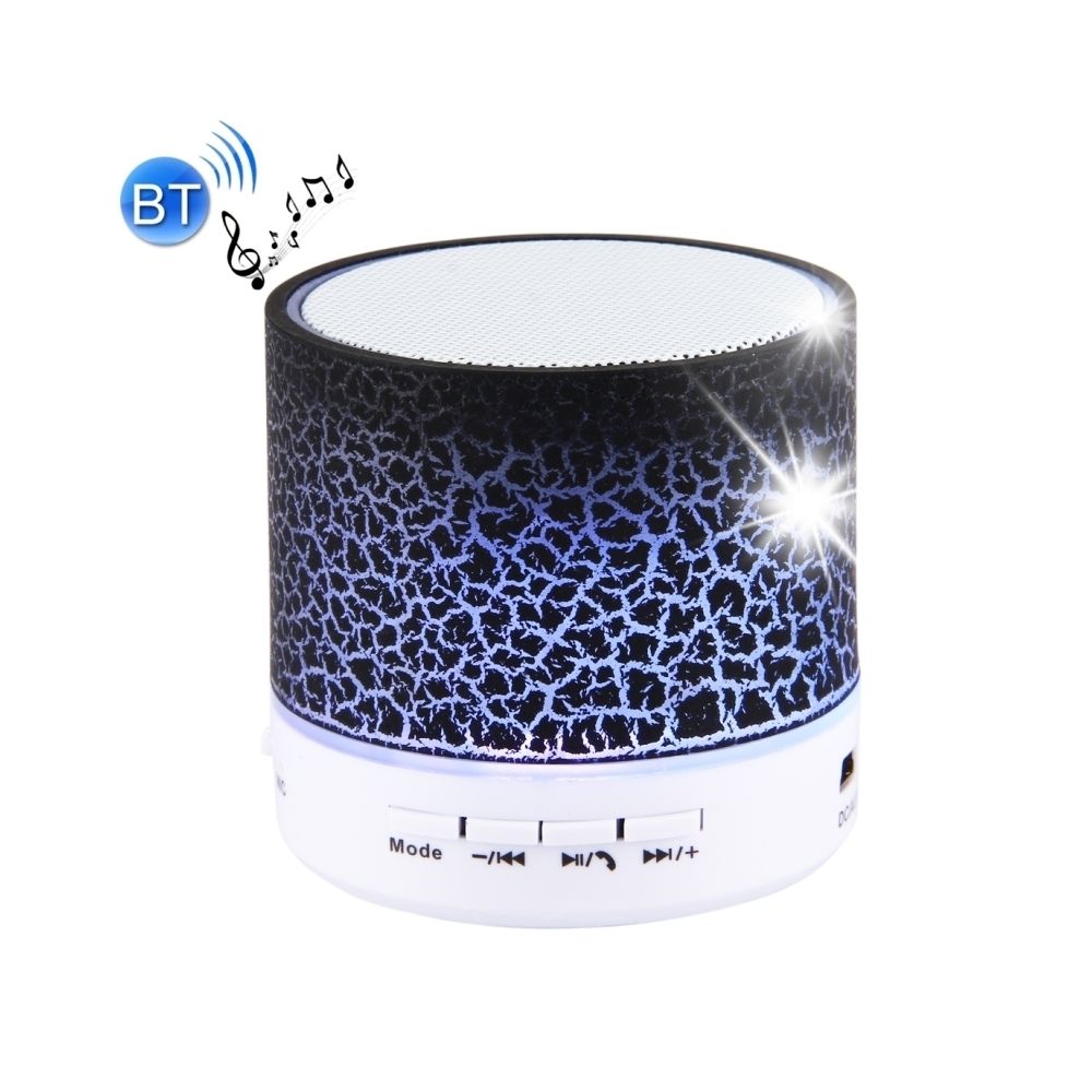 Wewoo - Mini enceinte Bluetooth noir Mini Haut-Parleur Stéréo Portable, avec Micro Intégré et LED, Appels Mains Libres & Carte TF & AUX IN, Distance Bluetooth: 10m - Enceintes Hifi