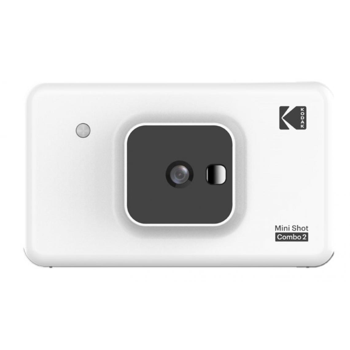 Kodak - KODAK Mini Shot Combo 2 C210 - Appareil Photo Instantané (Photo format Carte de Crédit 5,3 x 8,6 cm - 2,1 x 3,4 '', Écran LCD 1,7'', Bluetooth, Batterie Lithium, Sublimation Thermique 4Pass, 8 photos incluses) Blanc-Blanc-2.1 x 3.4'' - Appareil compact