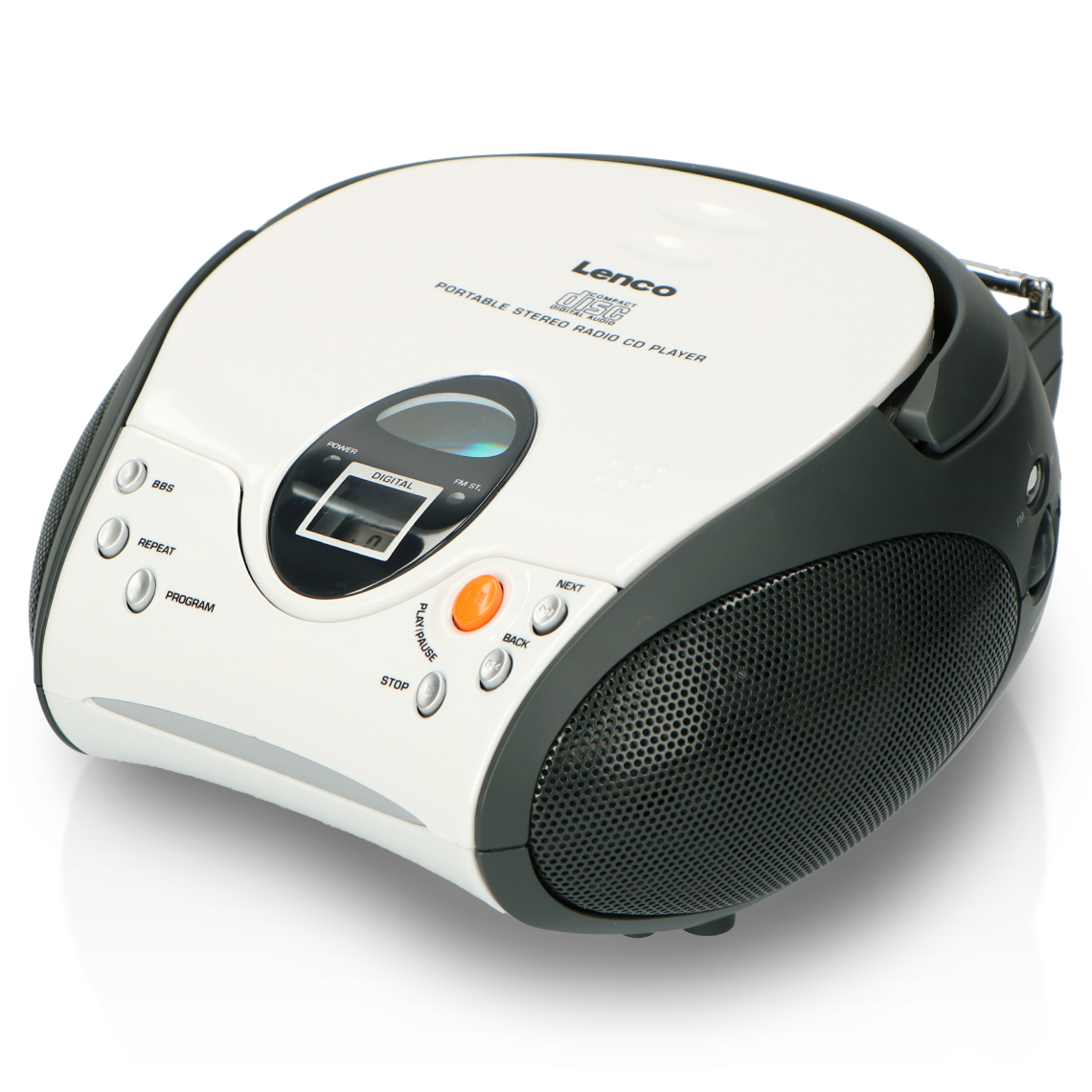 Lenco - Radio portable avec lecteur CD SCD-24 white Blanc - Radio