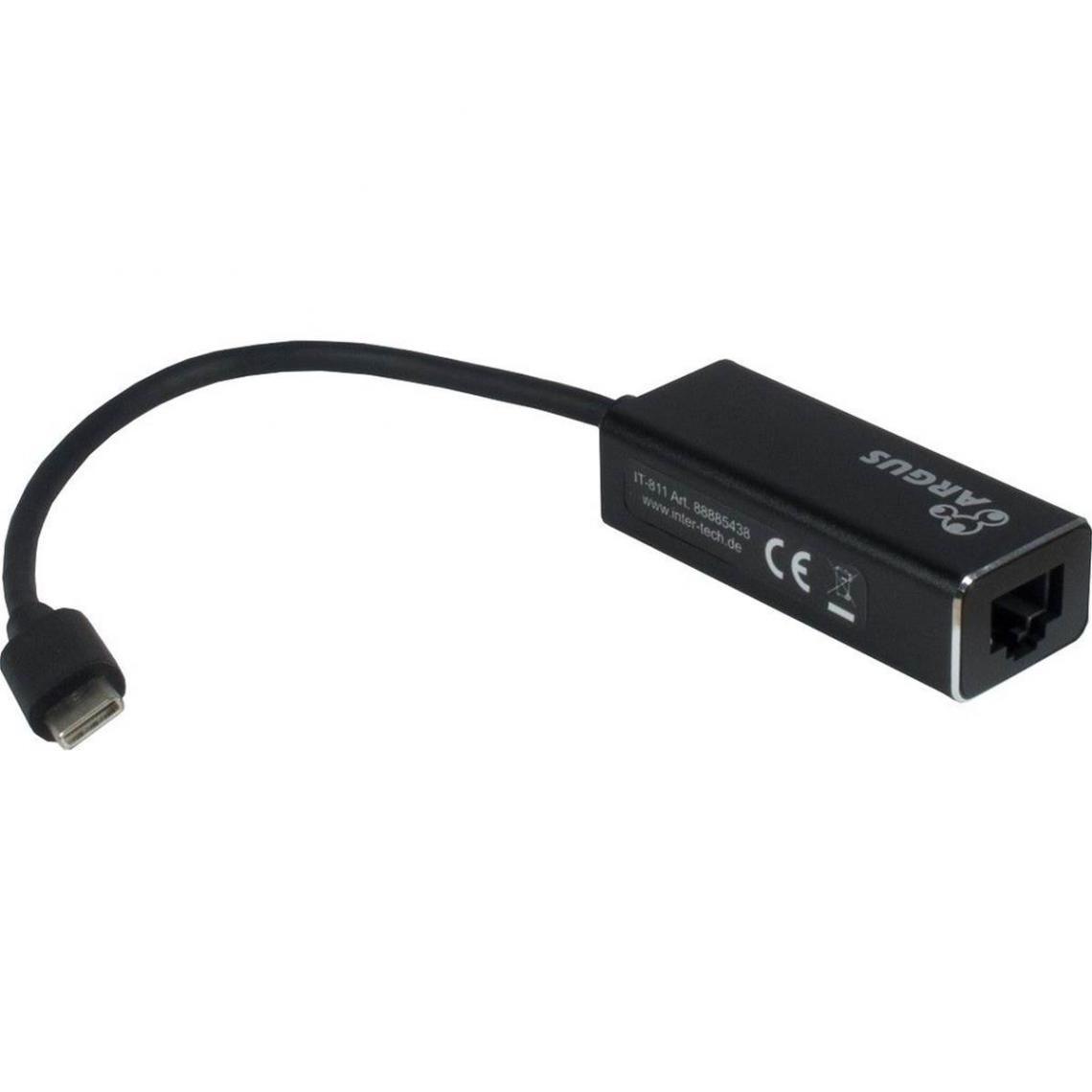 Intertech - INTERTECH Adaptateur USB3.0 type C vers RJ45 Gigabit LAN IT-811 ARGUS - Carte réseau