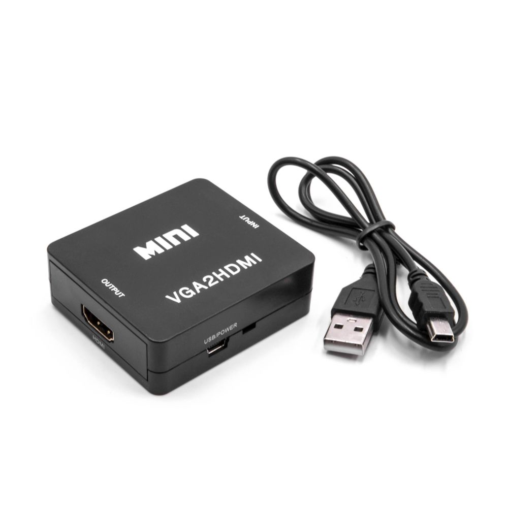 Vhbw - vhbw Adaptateur - convertisseur VGA vers HDMI pour TV, PC, Laptop, ordinateur portable et autres écrans; noir - Accessoires alimentation