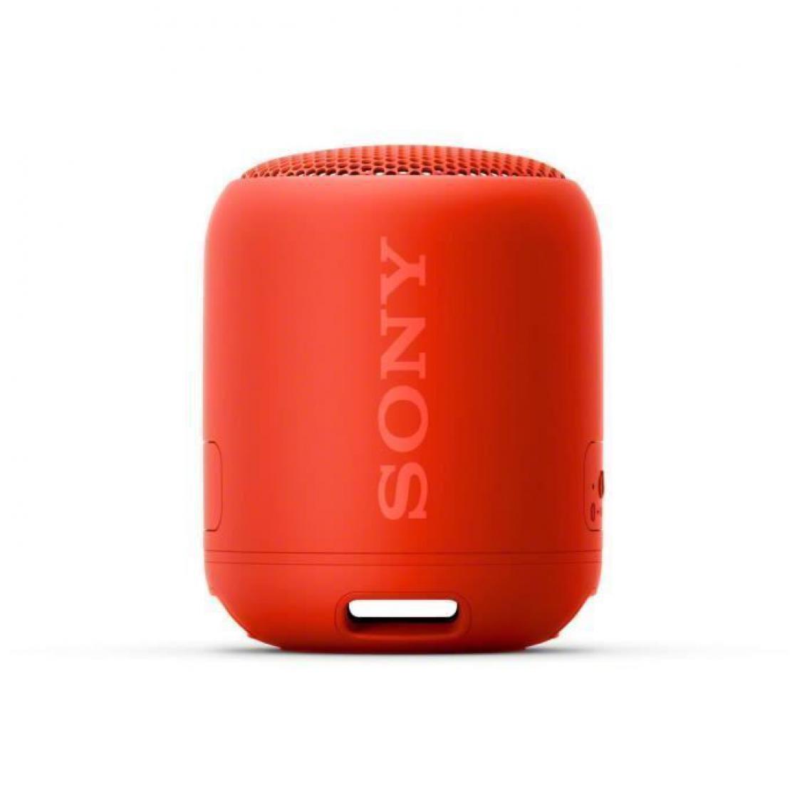 Sony - Sony SRSXB12R.CE7 Enceinte portable - Bluetooth - Extra Bass - Waterproof - 16h dautonomie - Rouge - Enceintes Hifi