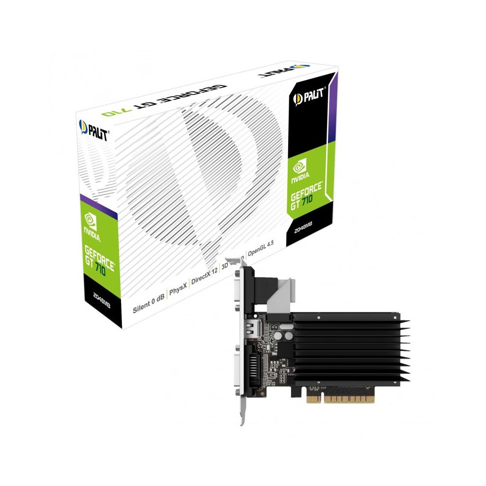 Palit - Carte graphique Palit GeForce GT 710, 2048 MB DDR3 - passiv - Carte Graphique NVIDIA