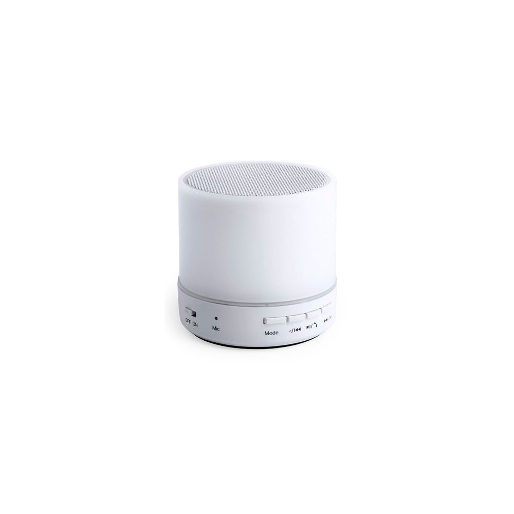 Totalcadeau - Haut-parleur sans fil Bluetooth avec LED USB 3W Blanc fonction mains libres - Enceinte Couleur - Blanc - Barre de son