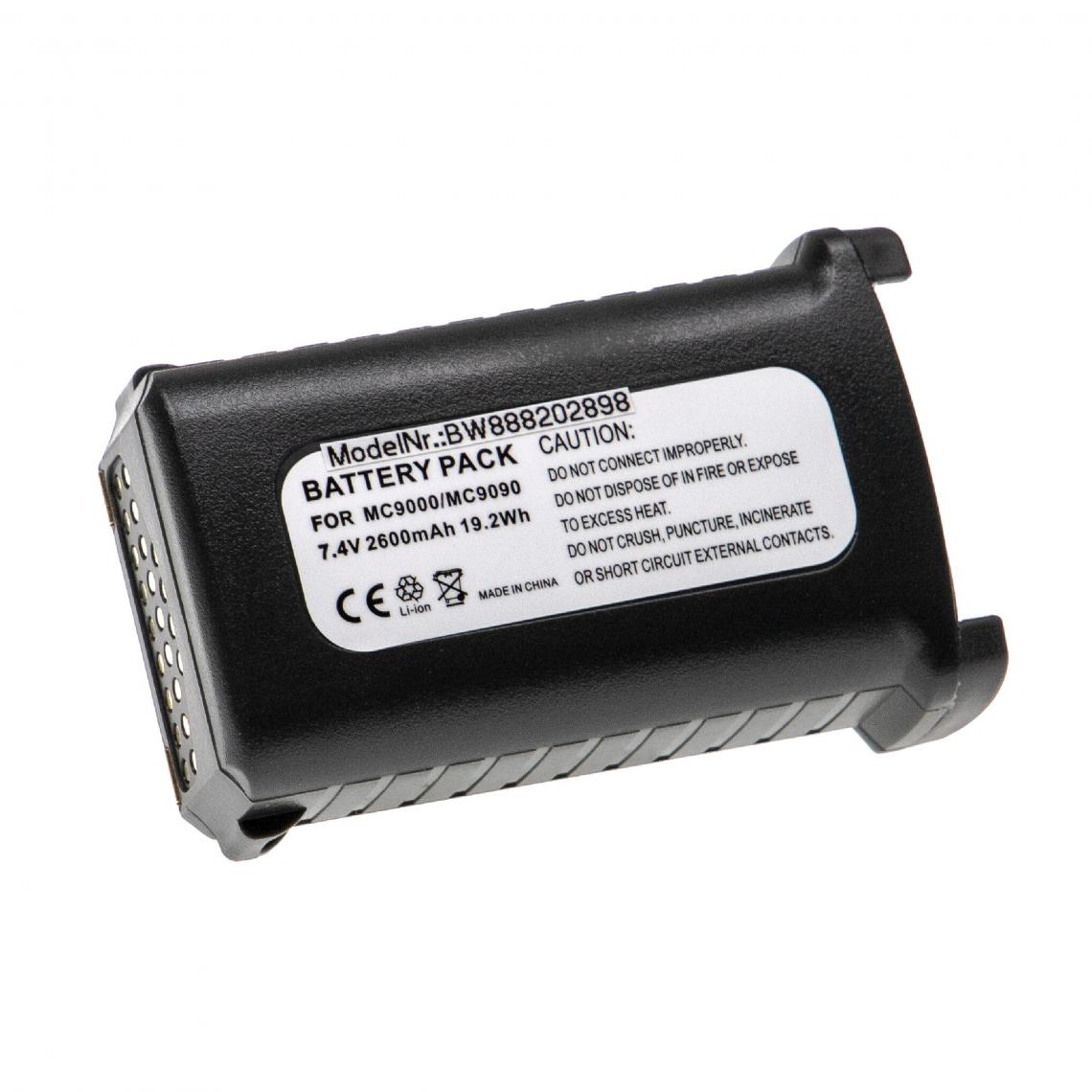Vhbw - vhbw Batterie compatible avec Symbol MC9097-G, MC9097-K, MC9190, MC9190-G, MC9190-K, MC920 ordinateur handheld (2600mAh, 7,4V, Li-ion) - Caméras Sportives