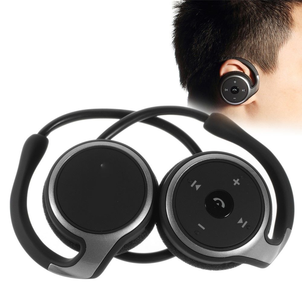 marque generique - Ecouteur sans fil stéréo A6 bluetooth V4.0 tour d'oreilles avec microphone - Noir - Casque
