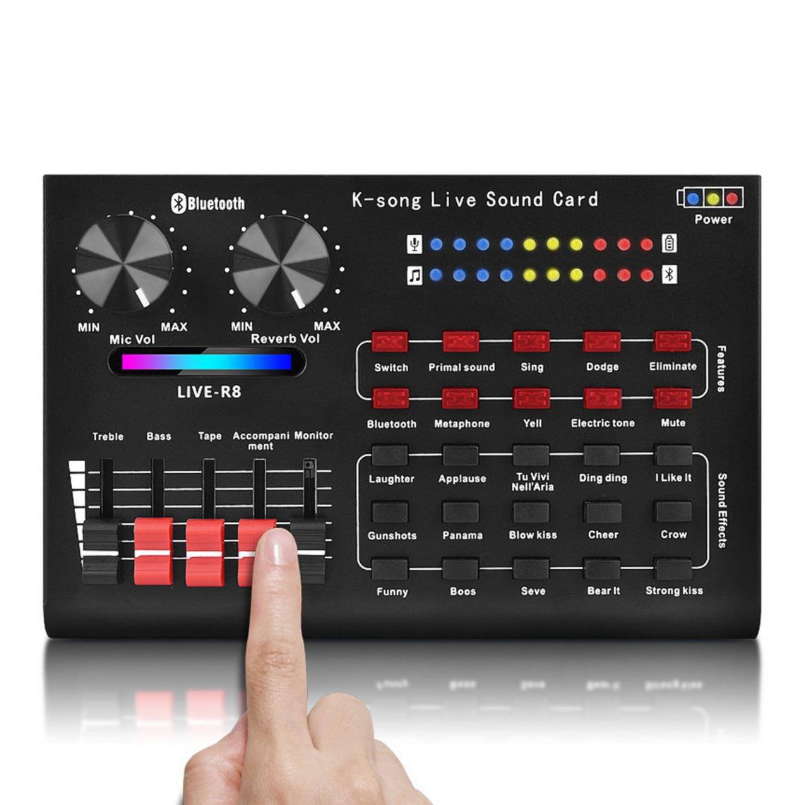 Justgreenbox - Carte de mélangeur de son de changeur de voix pour l'équipement de chant audio d'effets multiples de carte en direct - 1005002191363852 - Tables de mixage
