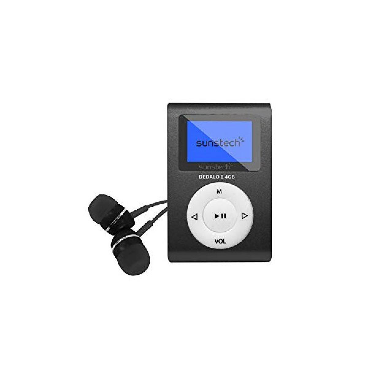 Sunstech - MP3 4GB 1.1" Radio USB Headphones Black - Drone connecté