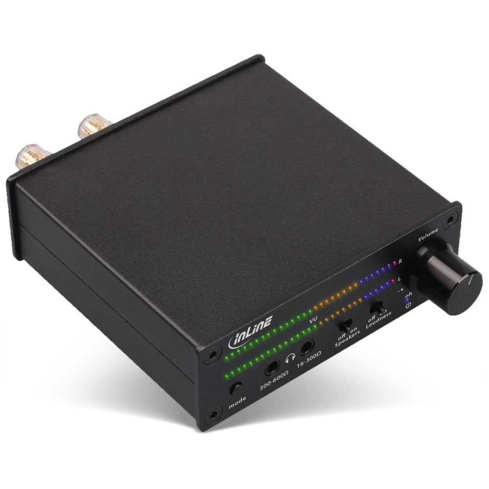 Inline - Amplificateur InLine® D-Amp 100W classe D et écouteurs - Ampli