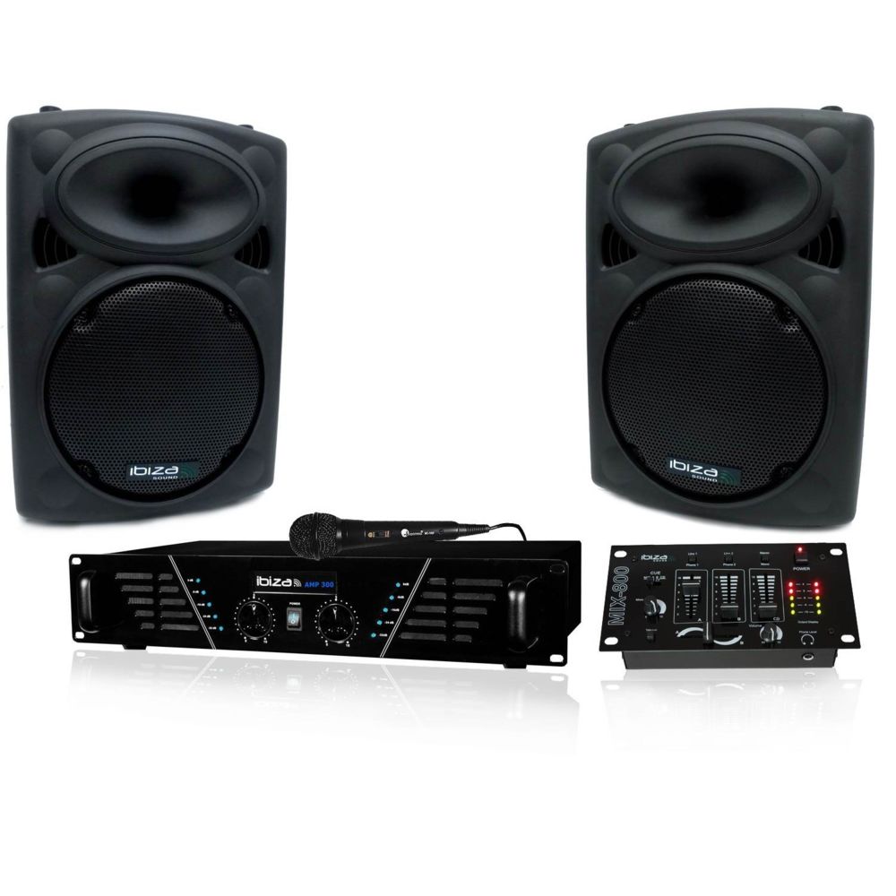 Ibiza Sound - Pack Sono DJ300 MKII Amplificateur 2 x 240W + HP - Packs DJ