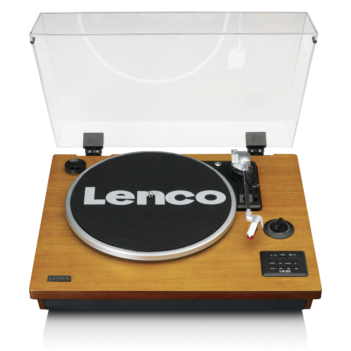 Lenco - Platine vinyle avec BT, USB, MP3, haut-parleurs LS-55WA Bois - Platine
