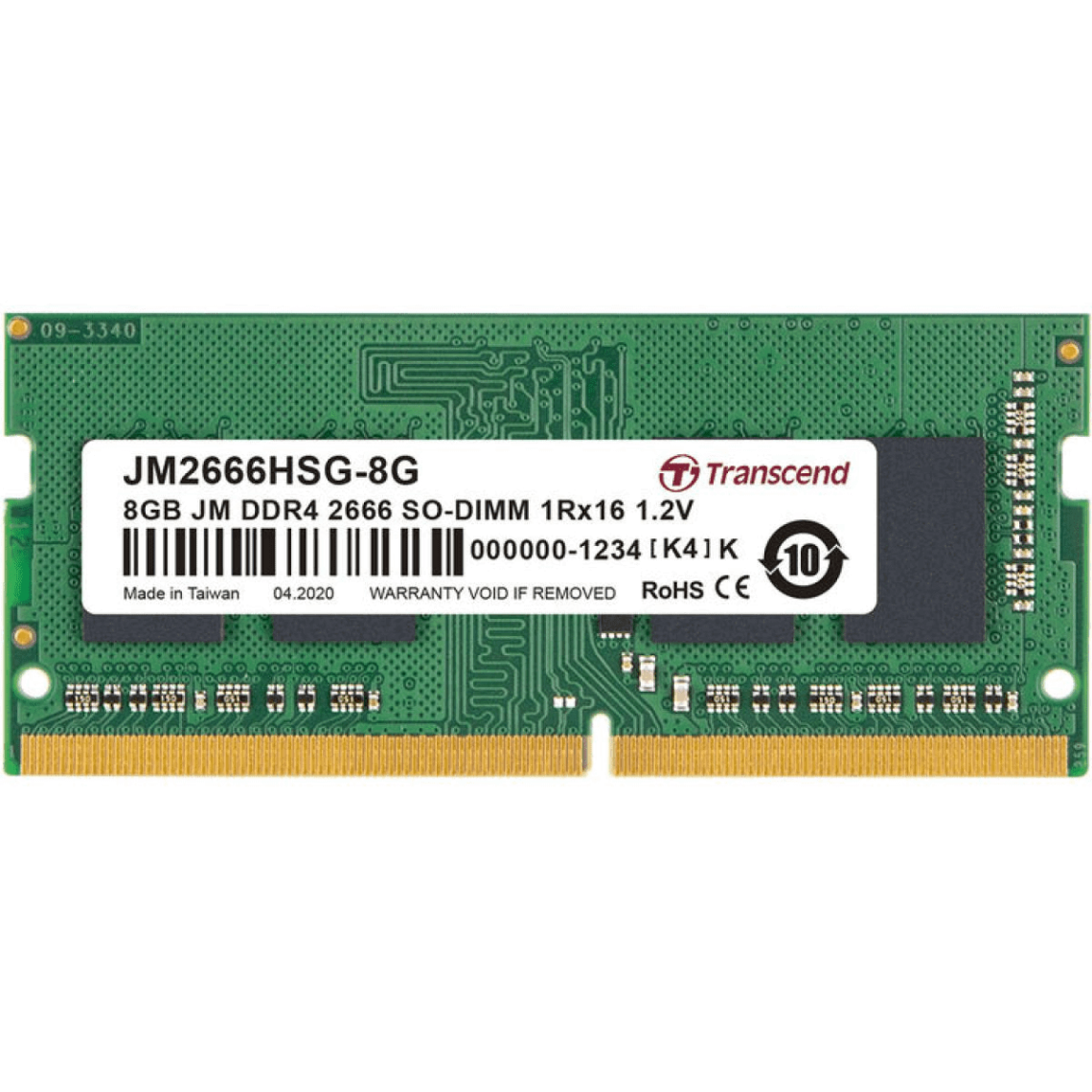 Transcend - JetRam - 1x8 Go DDR4 2666 MHz CL19 - RAM PC Fixe