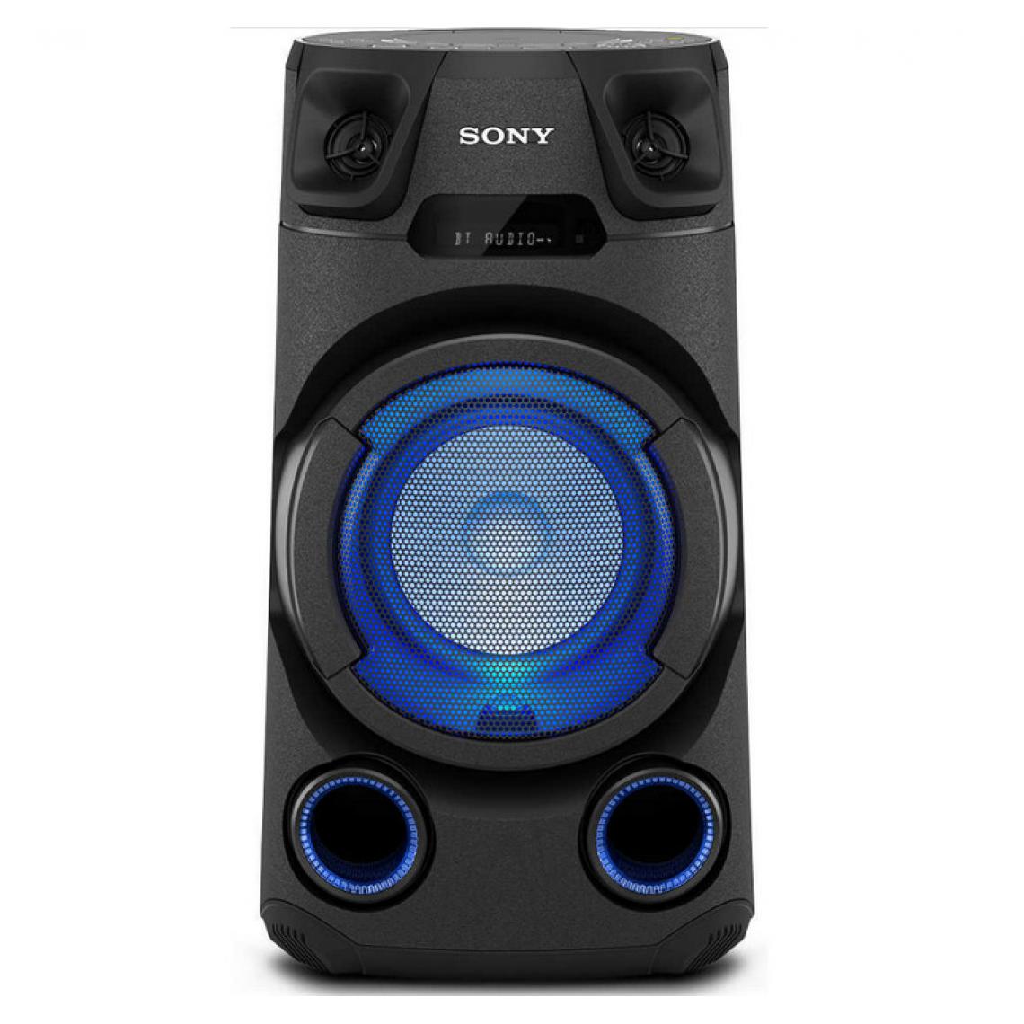 Sony - SONY MHCV13.CEL Systeme audio portable High Power Bluetooth - Lumieres multi-couleurs - Jet Bass Booster - Enceintes Hifi