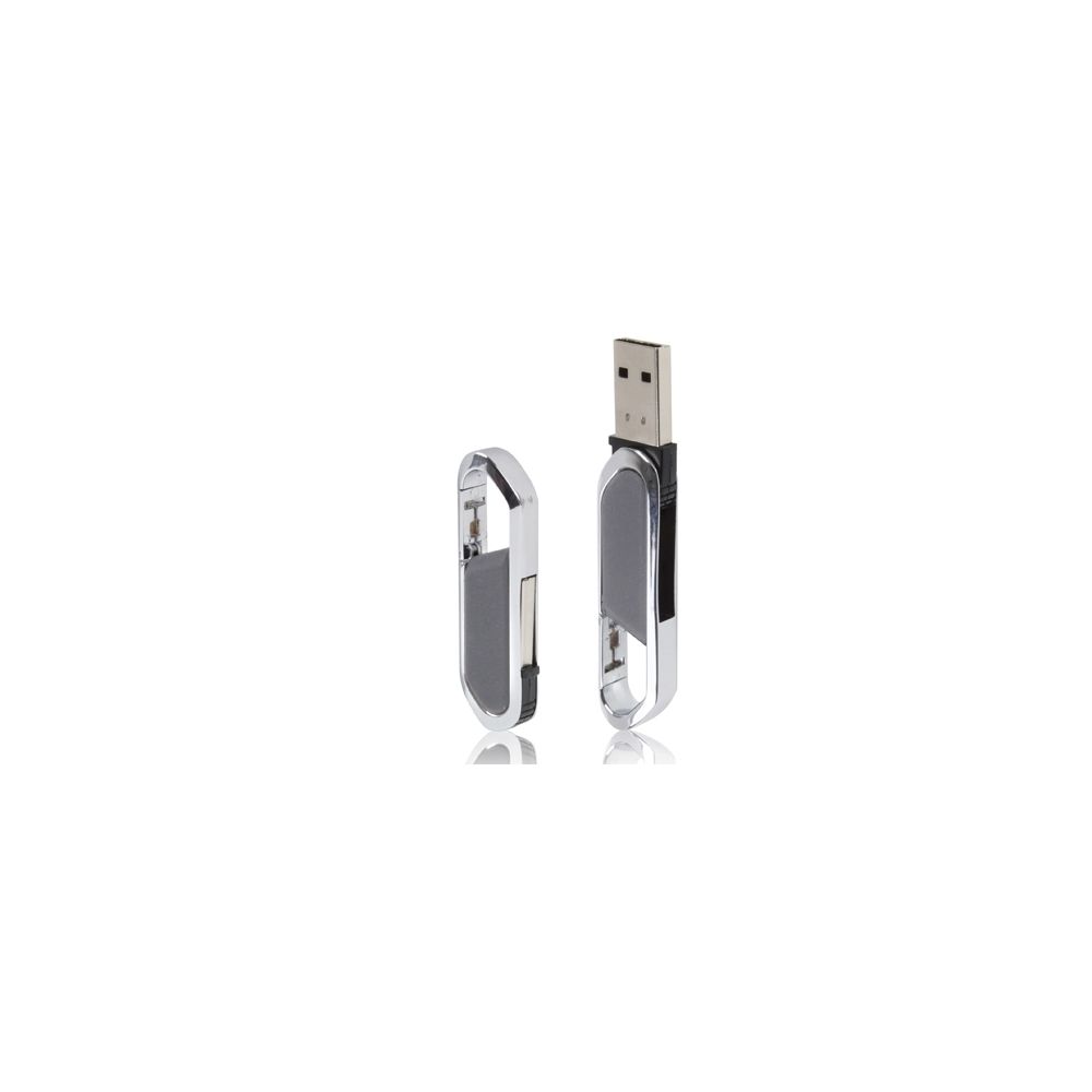 Wewoo - Clé USB gris Disque flash USB 2.0 de 4 Go de style porte-clés métallique - Clés USB