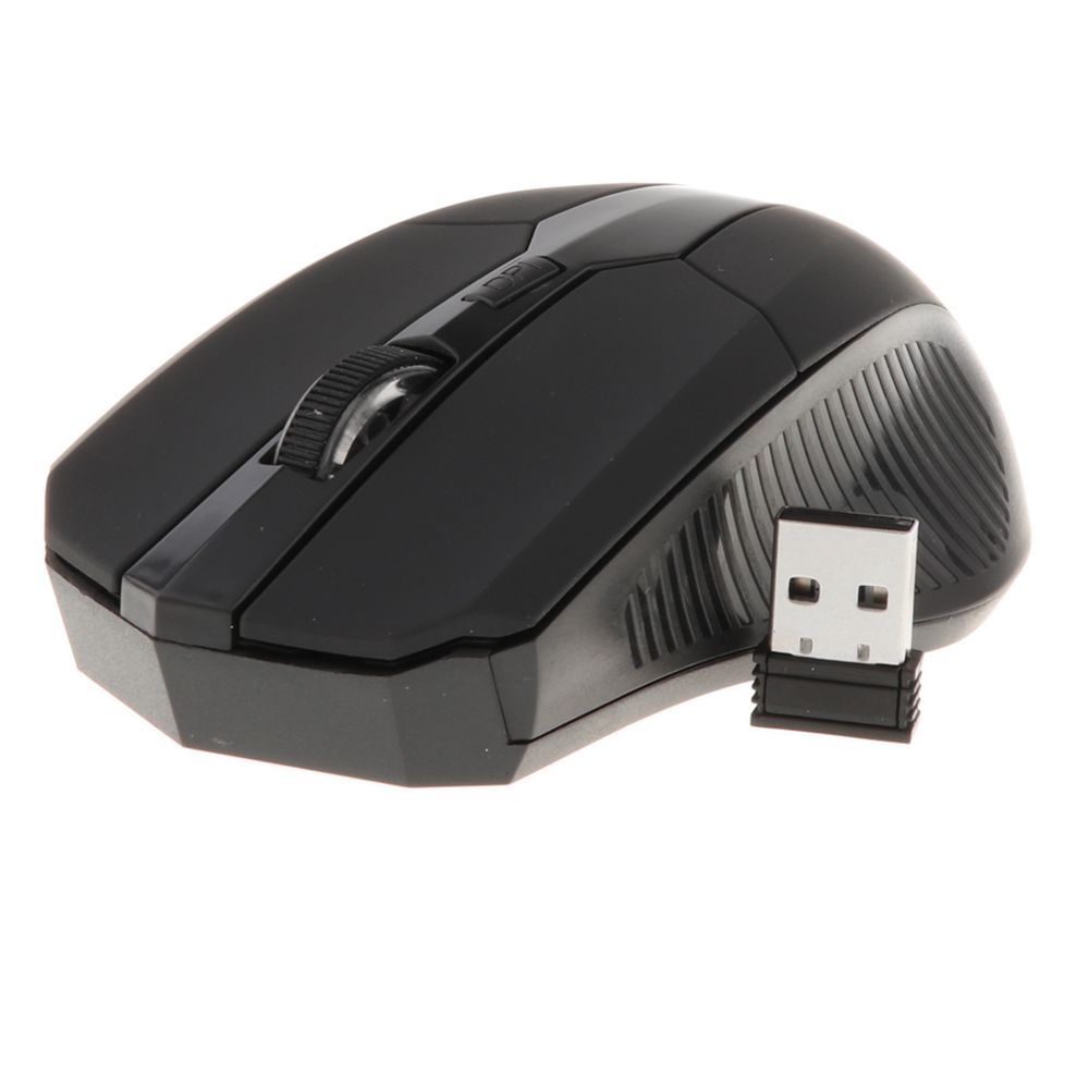 marque generique - Souris sans fil pour ordinateur portable avec récepteur nano USB Souris mobile à défilement rapide Noir - Souris