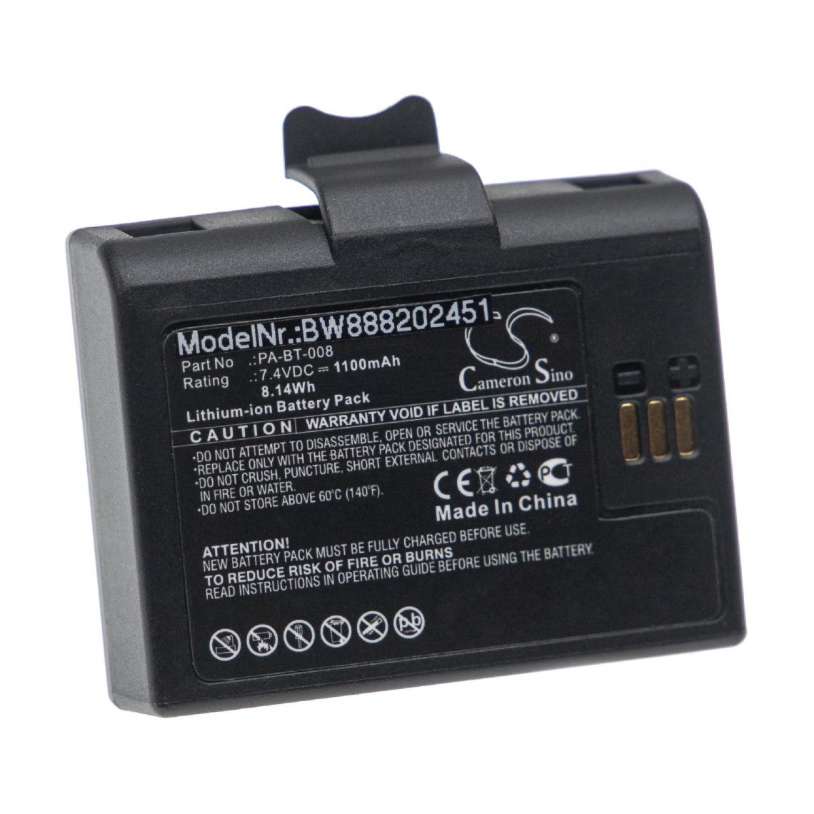 Vhbw - vhbw Batterie remplacement pour Brother PA-BT-008 pour imprimante, scanner, imprimante d'étiquettes (1100mAh, 7,4V, Li-ion) - Imprimante Jet d'encre