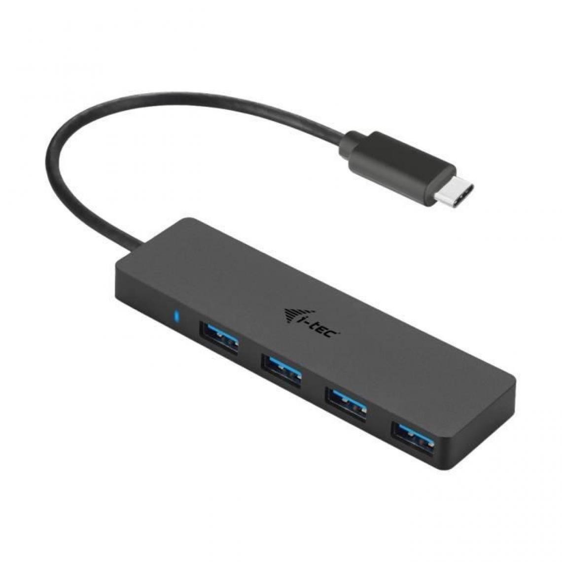 I-Tec - USB-C HUB I-TEC avec 4 Ports USB 3.0 avec Câble Intégré 20cm - Hub