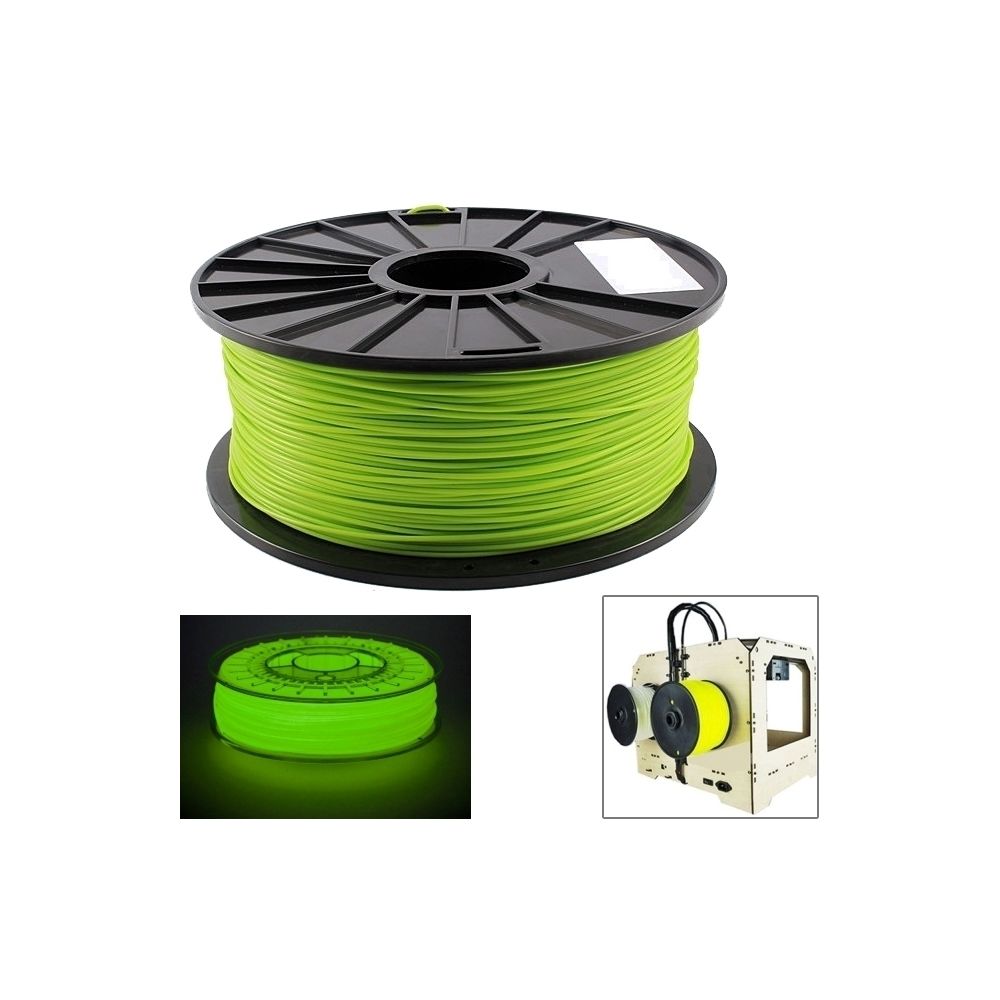Wewoo - Filaments d'imprimante 3D lumineux de vert PLA 3 millimètres, environ 345m - Imprimante 3D