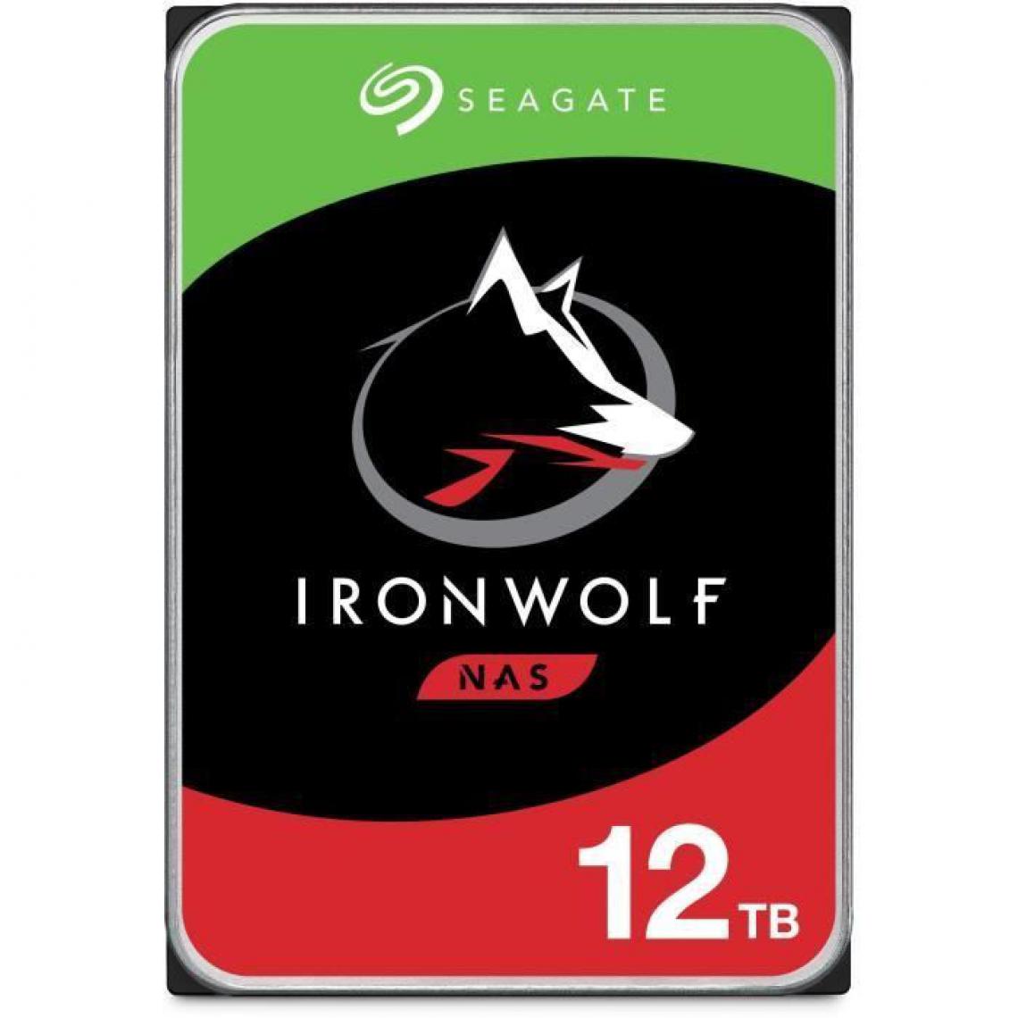 Seagate - SEAGATE - Disque dur Interne - NAS IronWolf - 12To - 7200trs/mn - 3.5 ST12000VN0008 - Disque Dur interne