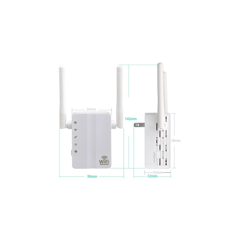 marque generique - Prolongateur de portée Wi-Fi - Élimine les zones mortes Wi-Fi - Point d'accès du routeur répéteur Wi-Fi 300 Mbps - Répéteur Wifi
