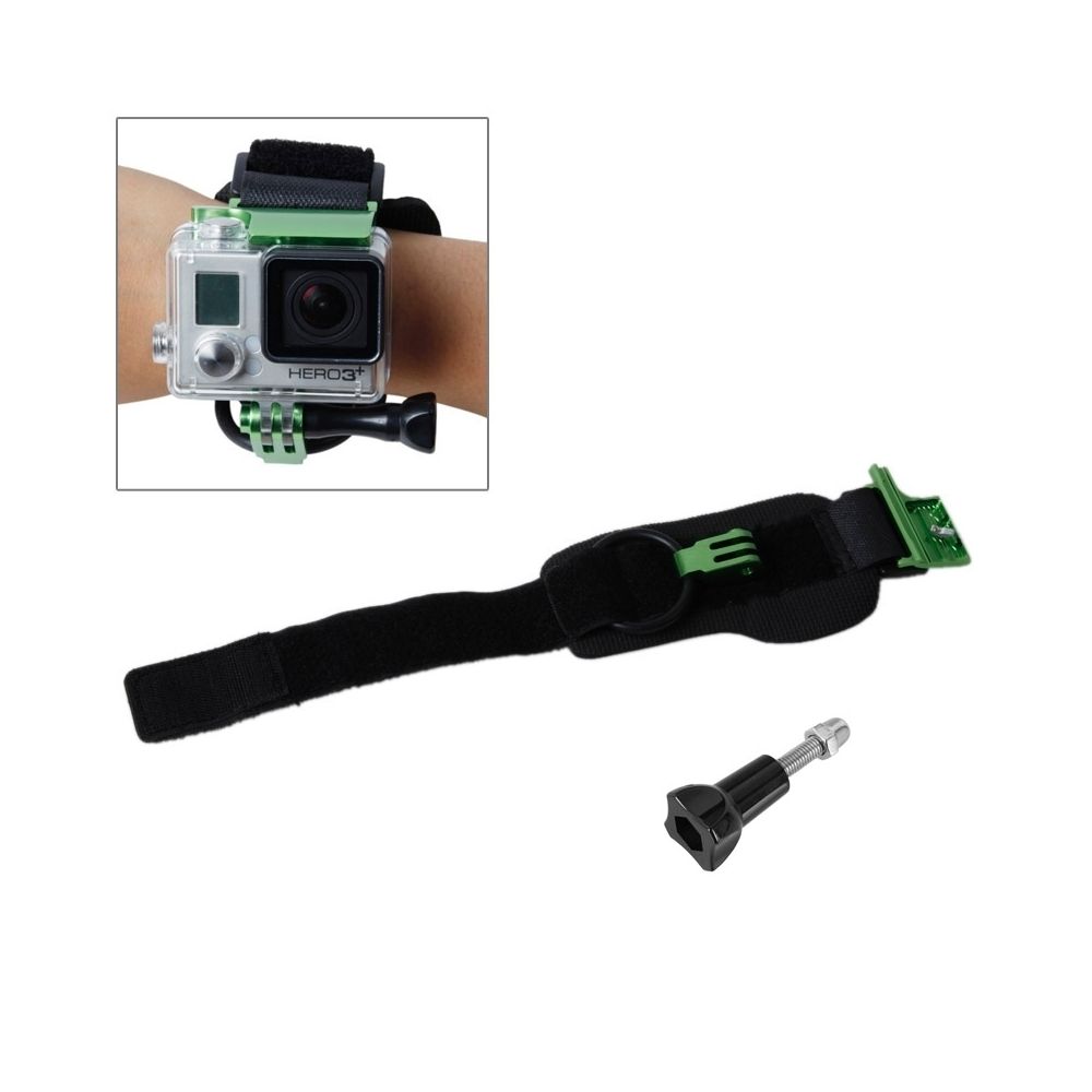 Wewoo - Fixation poignet GoPro vert pour Hero 4 / 3+, longueur de ceinture: 31cm, HR177 Ceinture de clips de montage de de - Caméras Sportives