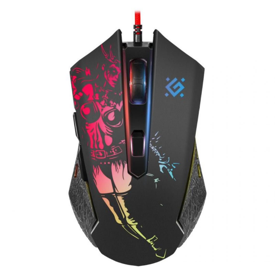 Defender - Gaming, optic, wired mouse DEFENDER GM-880L WARFAME 12800dpi 8P RGB - Souris