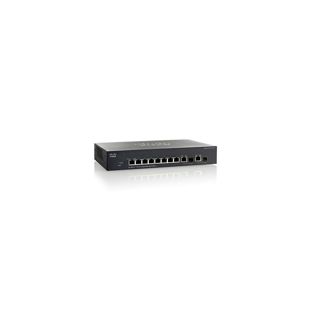 Cisco - Cisco SG350-10 Géré L3 Gigabit Ethernet (10/100/1000) Noir - Switch