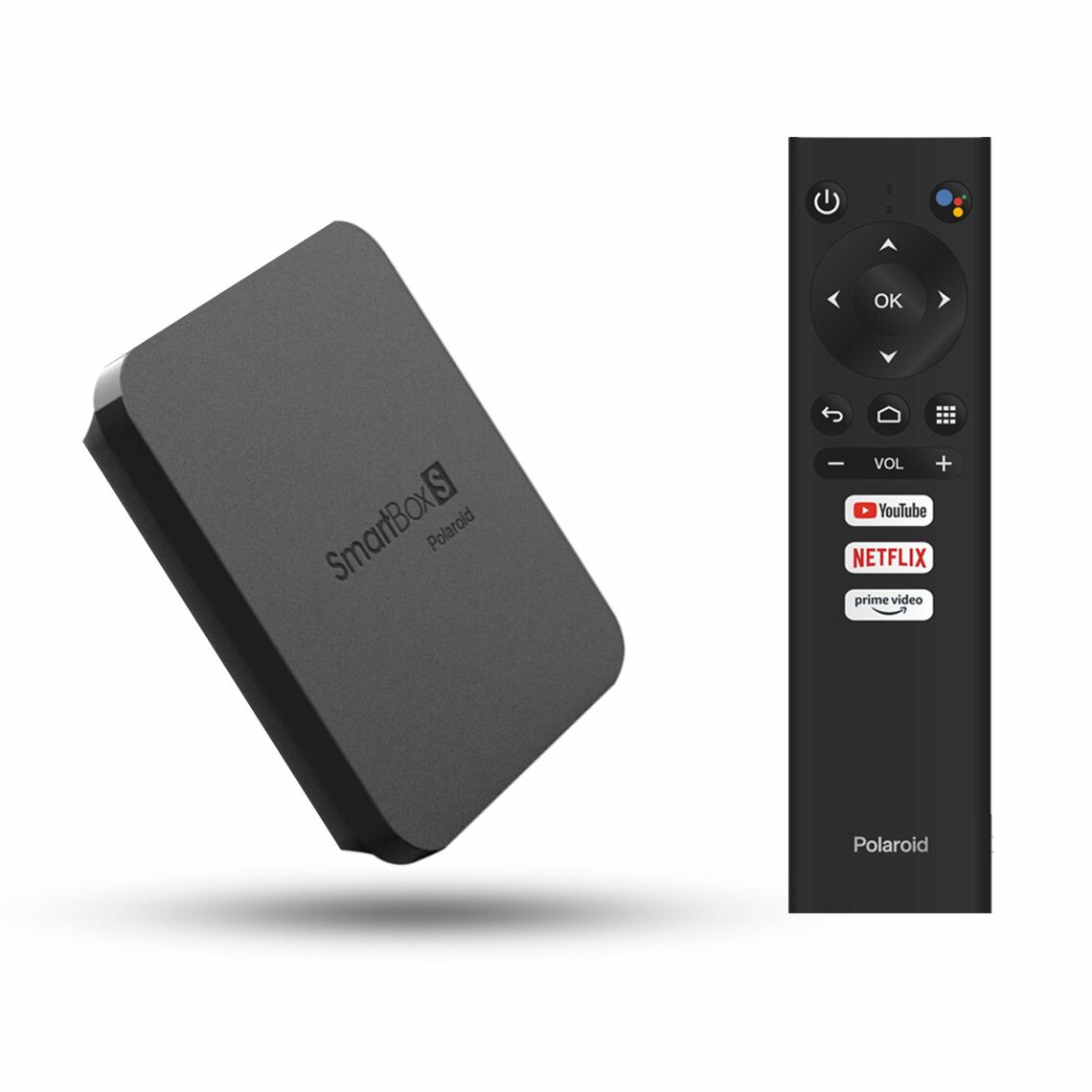 Polaroid - SMART BOX S Android TV 4K Ultra HD avec WiFi Chromecast Google Assistant - Passerelle Multimédia