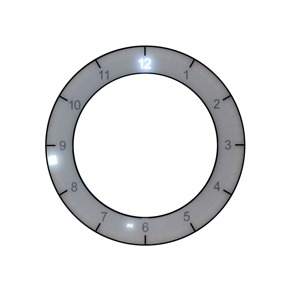 Wewoo - Horloge murale à LED circulaire silencieuse Creative noir blanc - Horloges, pendules