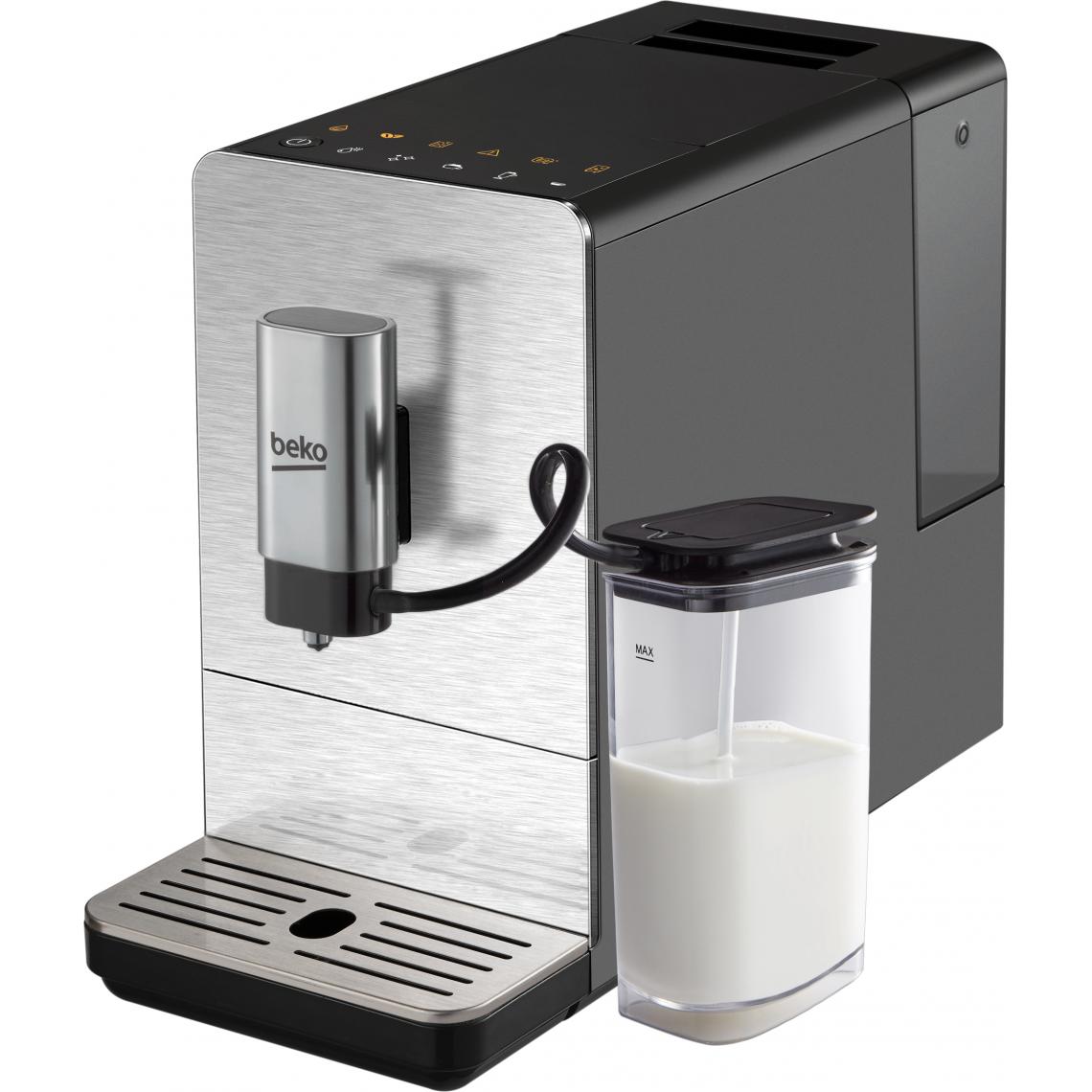 Beko - Machine à café Expresso broyeur CEG5331X - Argent - Expresso - Cafetière