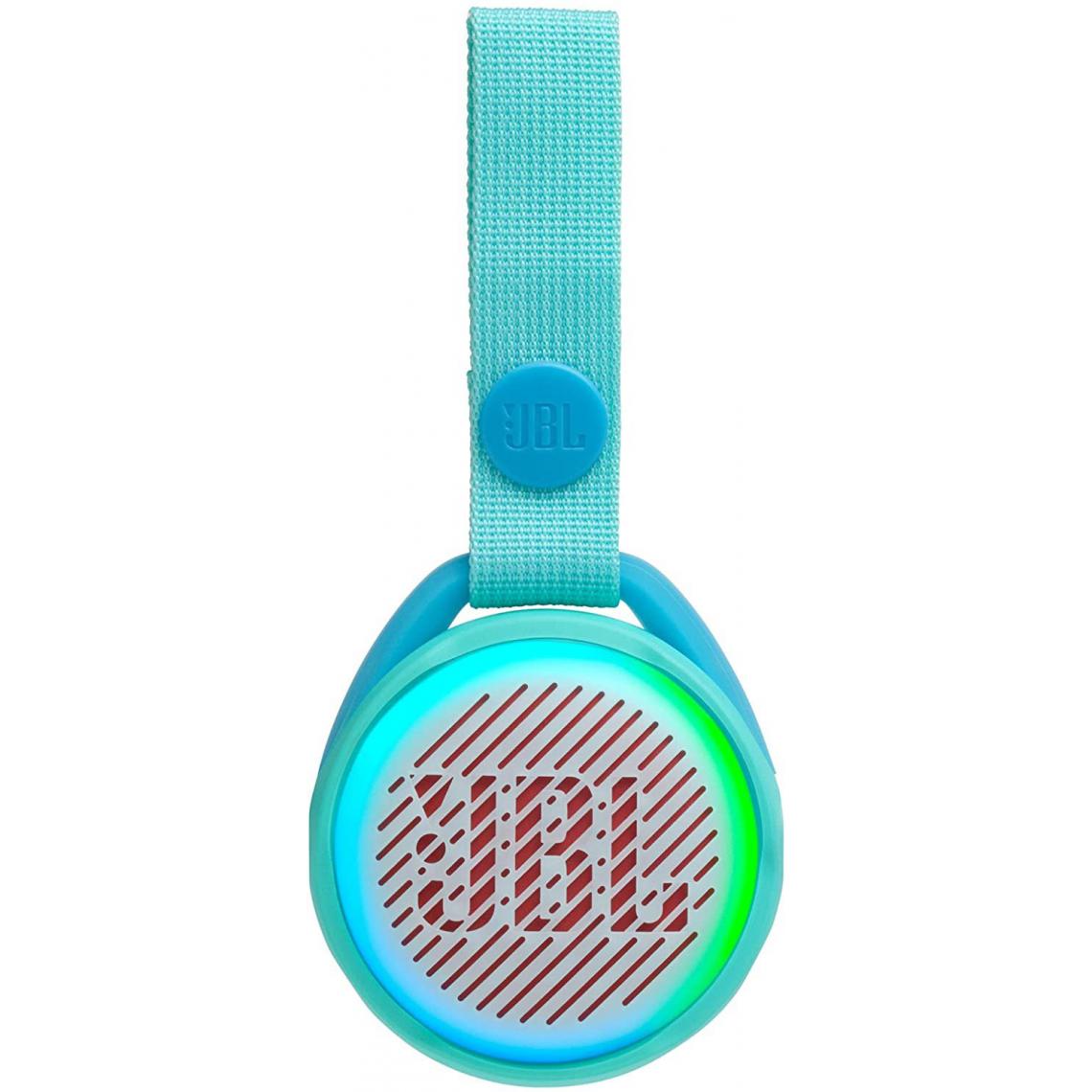 Chrono - JR POP JBL - Enceinte portable pour enfants - Bluetooth & Waterproof - Avec modes lumineux multicolores & autocollants - Autonomie 8 hrs,Turquoise - Enceintes Hifi