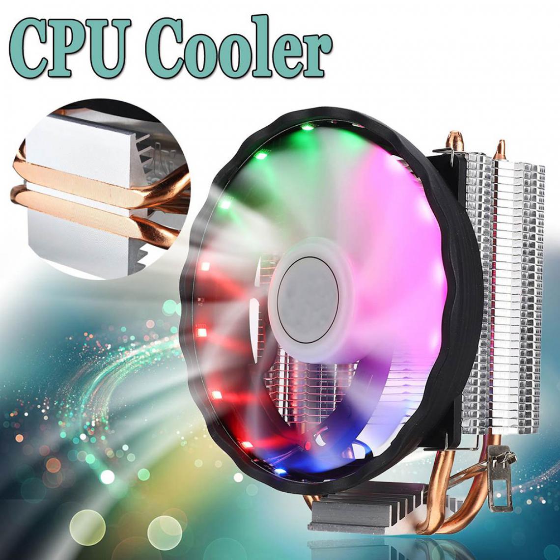 marque generique - LED RGB CPU Refroidisseur 4pin de Refroidissement Radiateur pour 939/940/938/FM1/FM2/AM4/AM3 /AM3/AM2 /AM2, AMDX2X3X4/A10/A8/A6/A4/Athlon- - Grille ventilateur PC