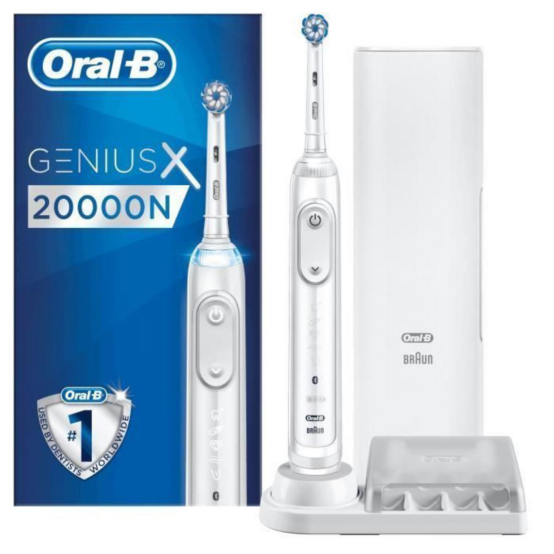 Braun - ORAL-B Genius X 20000N Brosse a dents électrique connectée - Blanc - Brosse à dents électrique