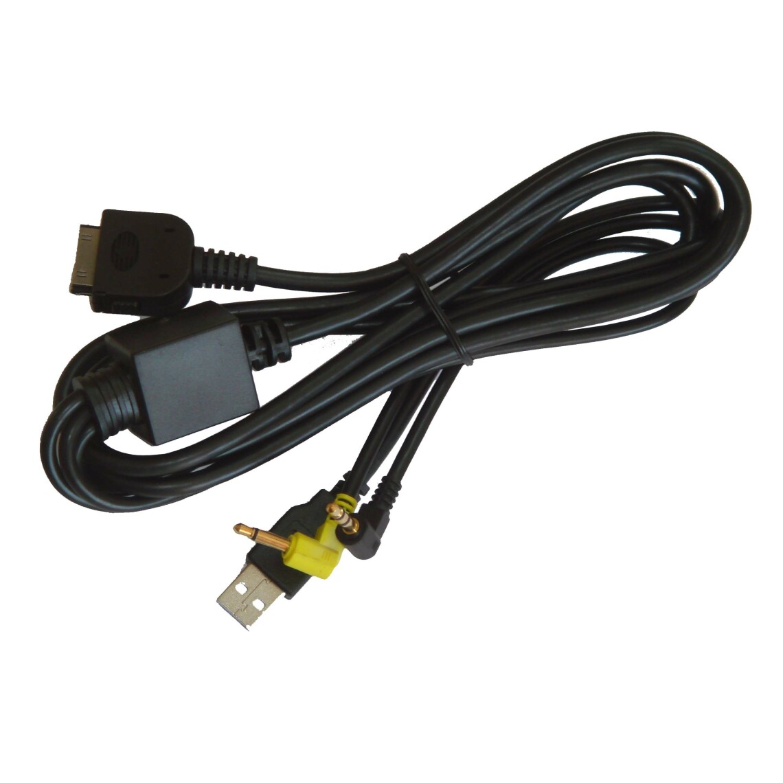 Vhbw - vhbw Câble adaptateur de ligne AUX Radio compatible avec Kenwood DNX8220BT, DNX9240BT, KOS-V1000, KOS-V500, KVT-50DVDRY voiture - USB, prise jack - Alimentation modulaire
