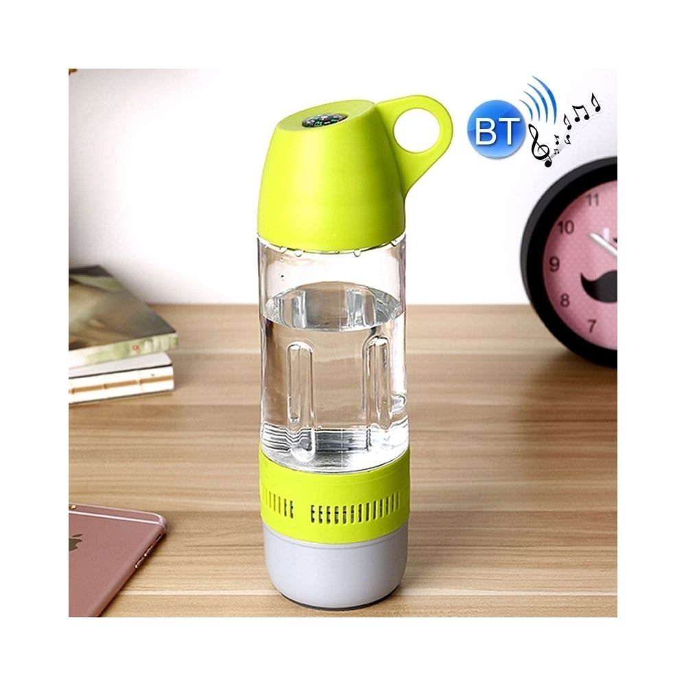 Wewoo - Enceinte Bluetooth d'intérieur vert pour téléphone mobile et MP3 & MP4 & PSP avec fonction 2 en 1 Portable essentiels fournitures de plein air hermétique 400 ml vélo sport bouteille d'eau musique haut-parleur, - Enceinte PC