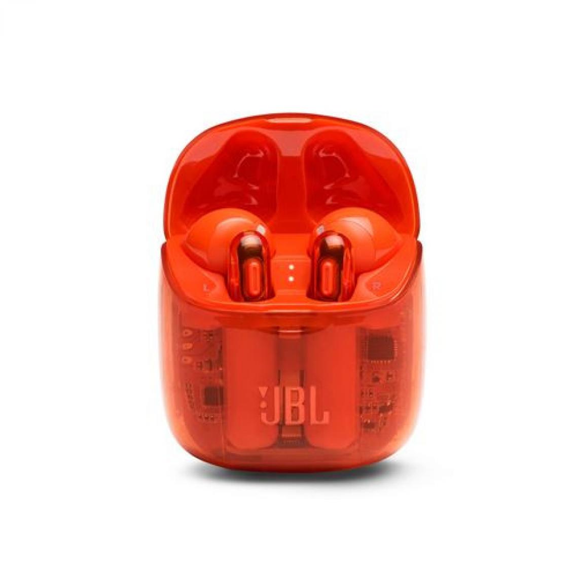 JBL - Ecouteurs intra auriculaires sans fil True wireless JBL Tune 225 Noir Orange - Ecouteurs intra-auriculaires