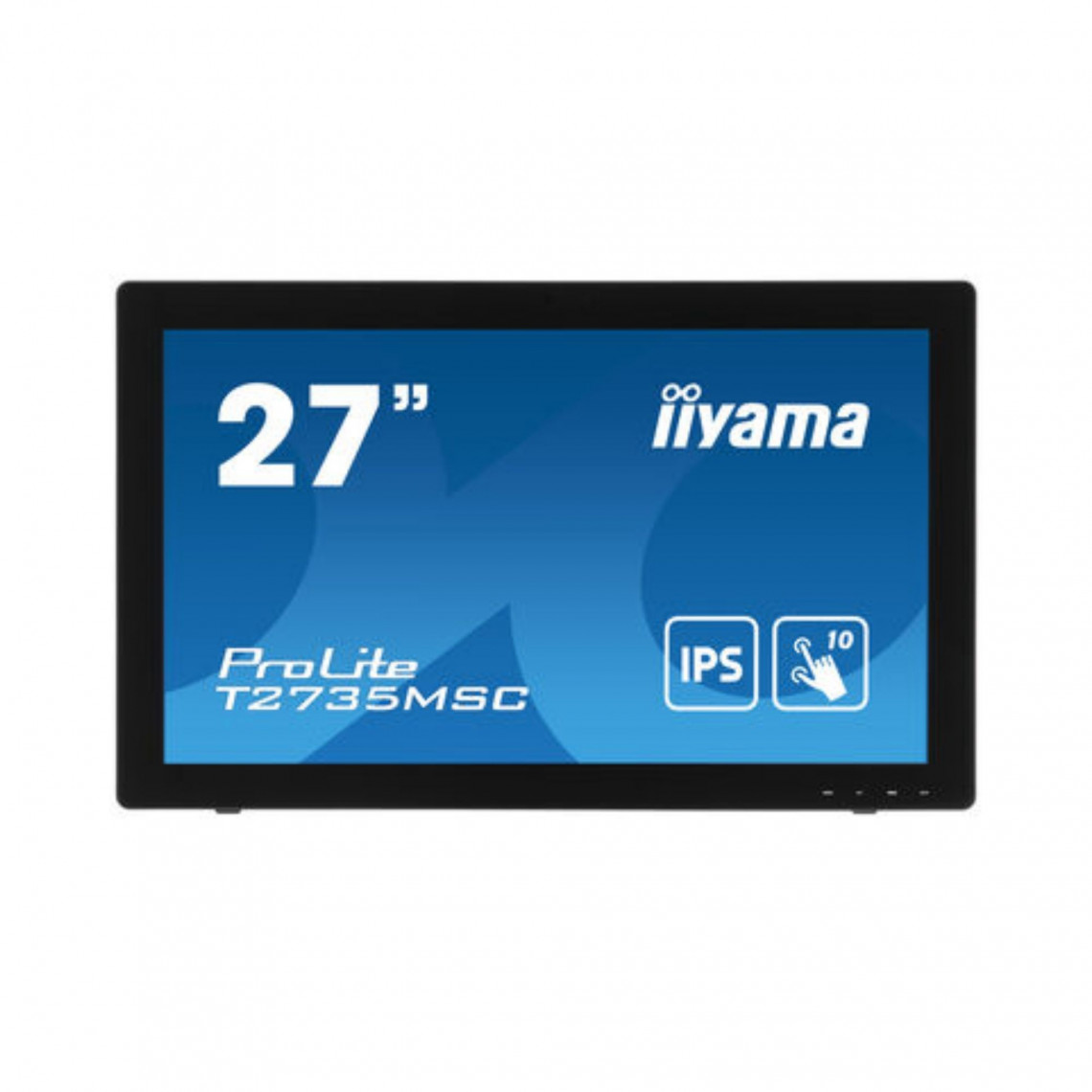 Iiyama - Moniteur IIYAMA 27" Tactile PCAP dalle AMVA+ 10 points 5ms 1920x1080 VGA DVI HDMI 255cd/m² USB 3.0-Hub en verre sans cadre /T2735MSC-B3 - Moniteur PC