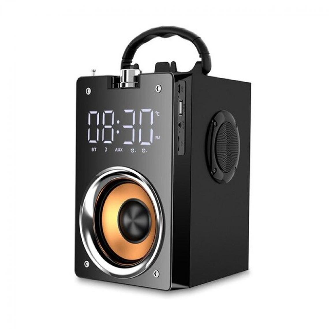 Universal - Haut-parleur Bluetooth Ultra Bass Colonne portable, subwoofer stéréo 3D haute puissance Music Center Support AUX TF FM Radio | Haut-parleur extérieur (noir) - Enceinte PC