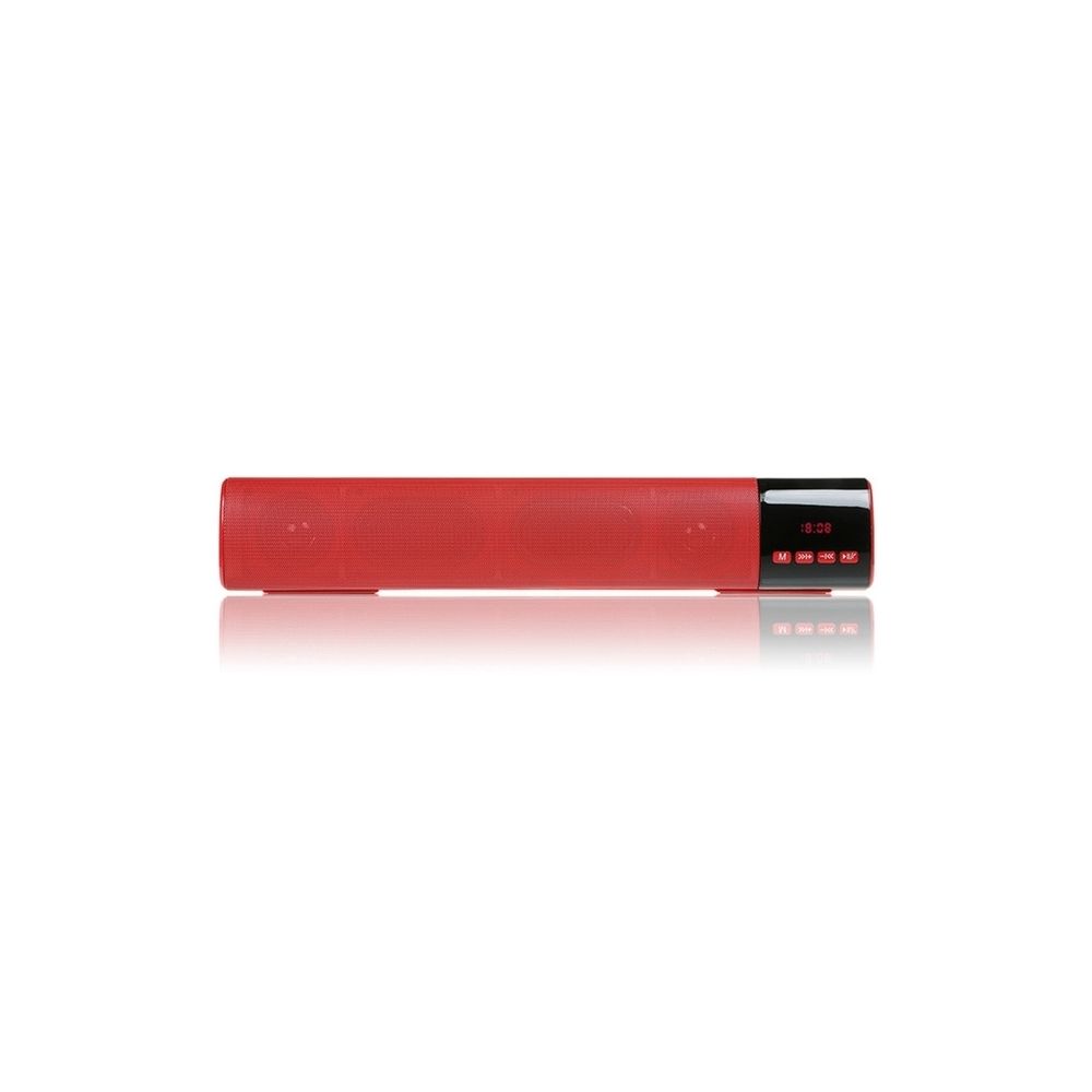 Wewoo - Enceinte Bluetooth Haute Puissance 10W HIFI Portable Sans Fil Haut-Parleur Stéréo Barre de son TF FM USB Colonne Subwoofer pour Ordinateur TV Téléphone (Rouge) - Enceinte PC