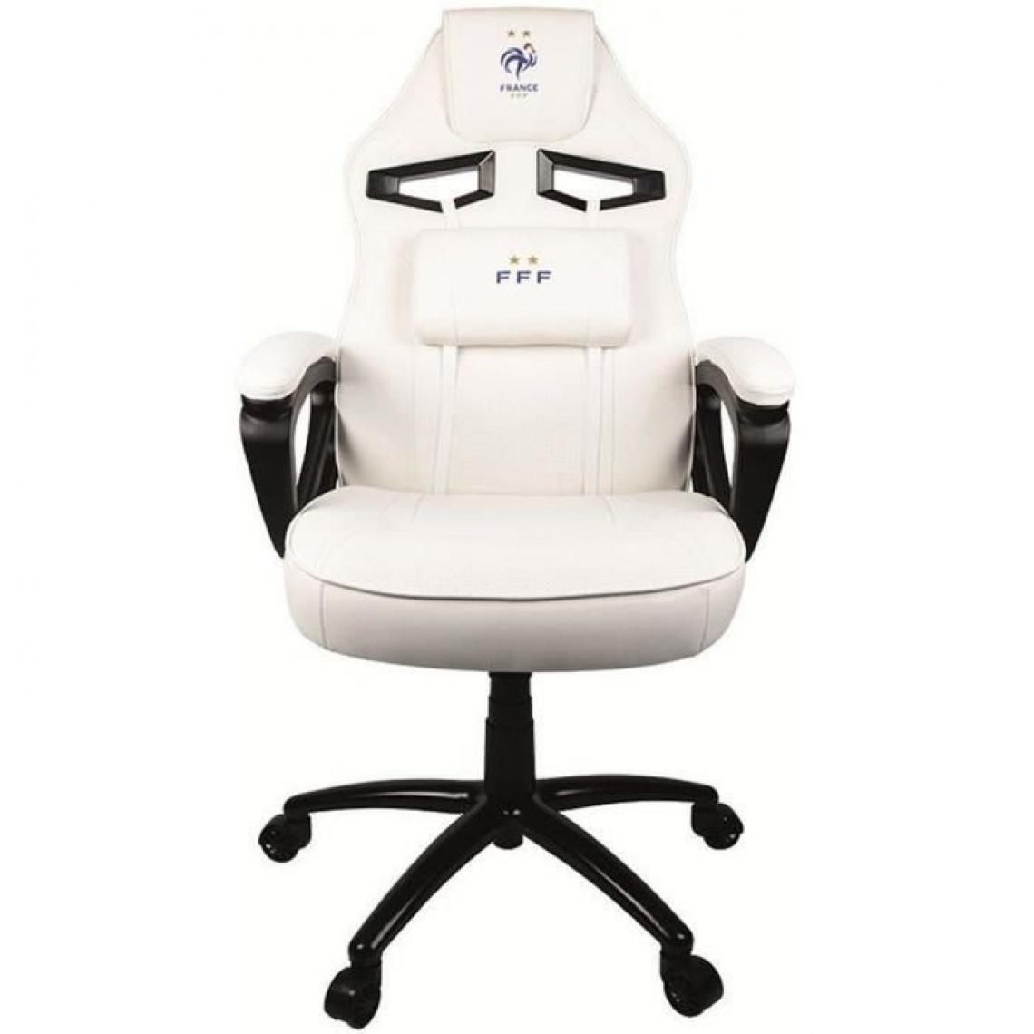 Konix - Siege Gaming - KONIX - Blanc - Sous Licence Officielle FFF - Chaise gamer