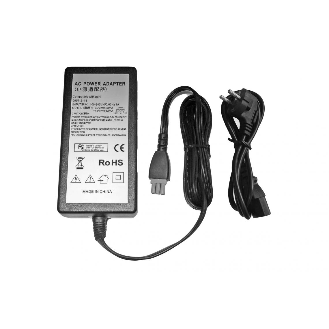 Vhbw - vhbw Imprimante Adaptateur bloc d'alimentation Câble d'alimentation Chargeur compatible avec HP Deskjet 4315, 4355 imprimante - 0.533 / 0.563A - Accessoires alimentation